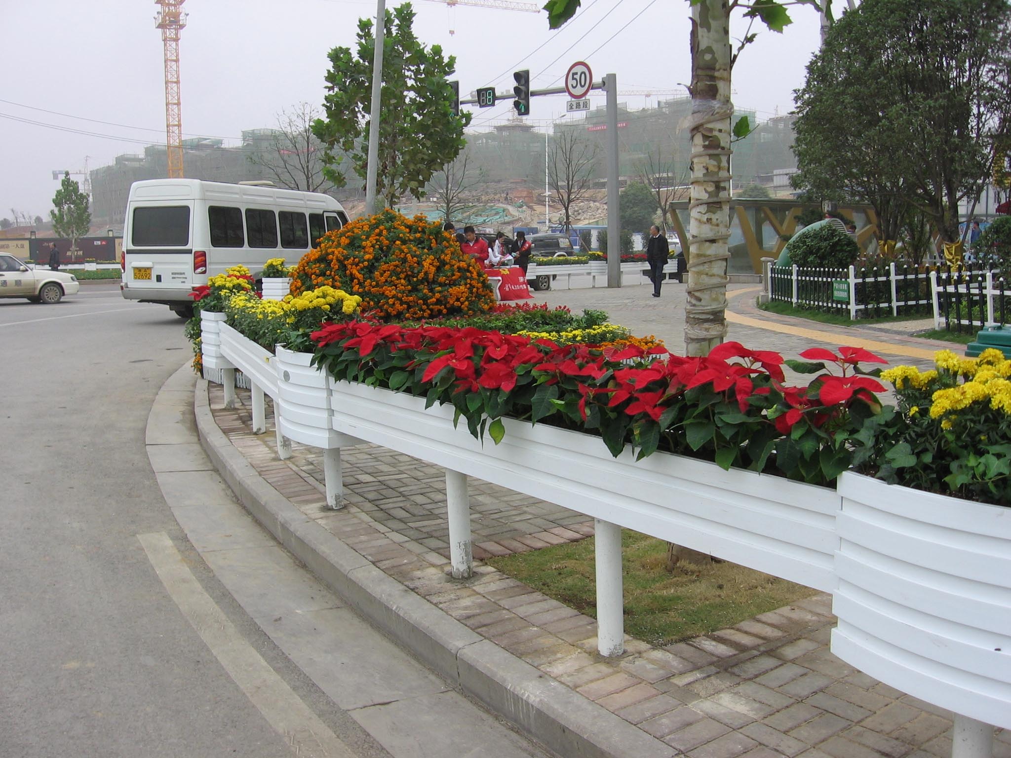 道路隔離花箱效果圖